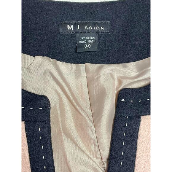 Vintage M I ssion Pastel Pink Wool Blazer Small - Picture 7 of 12